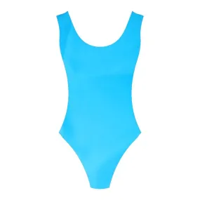 1980s Neon Leotard - Blue