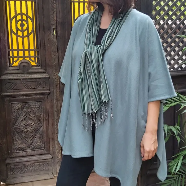 23CW5 Scarf Poncho - free size