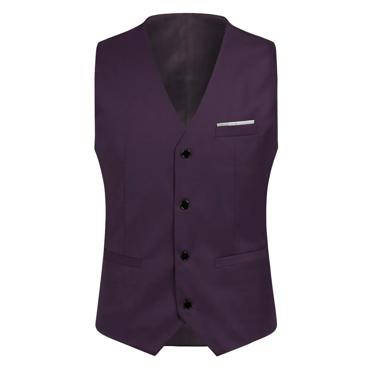 3-Piece Slim Fit One Button Fashion Purple Suit