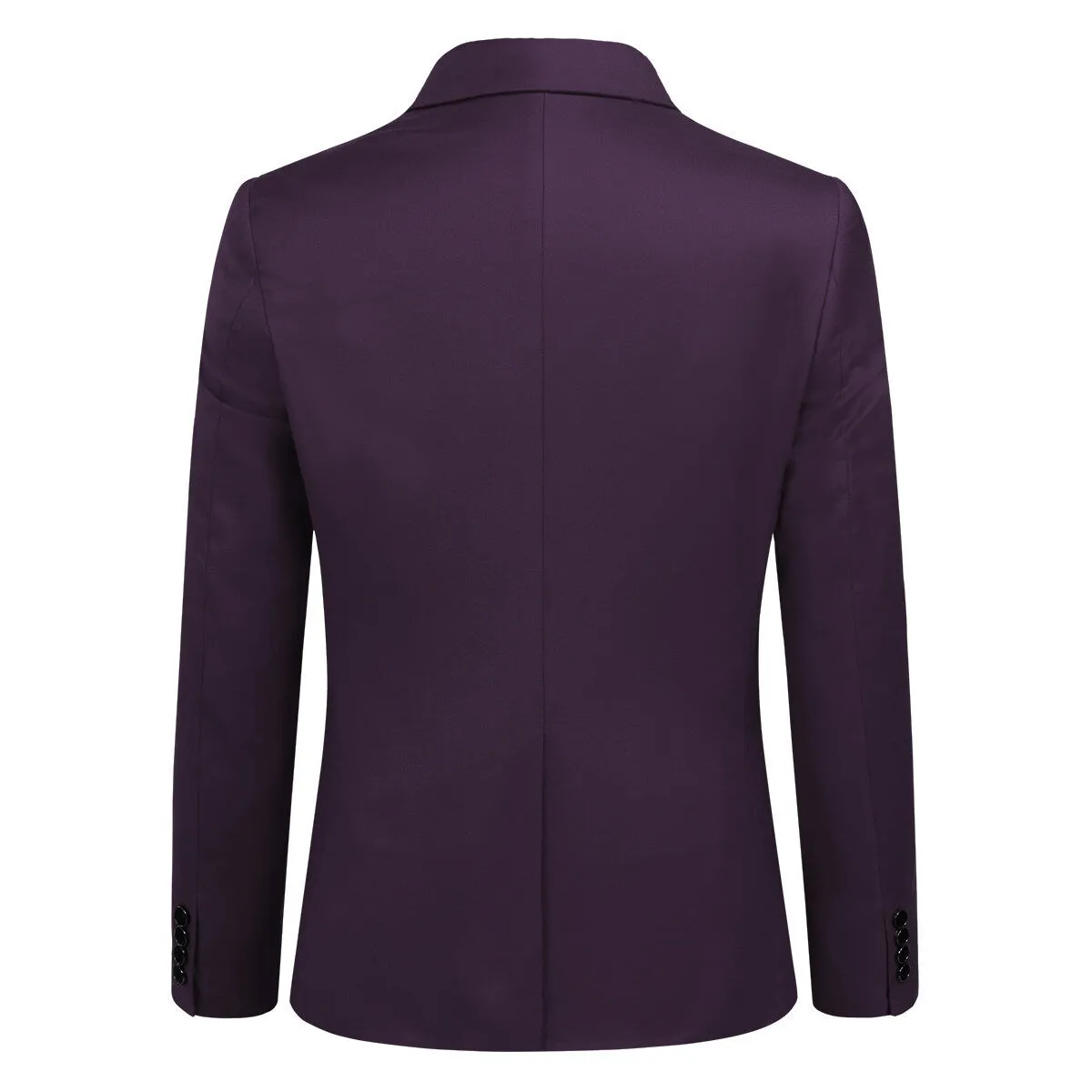 3-Piece Slim Fit One Button Fashion Purple Suit