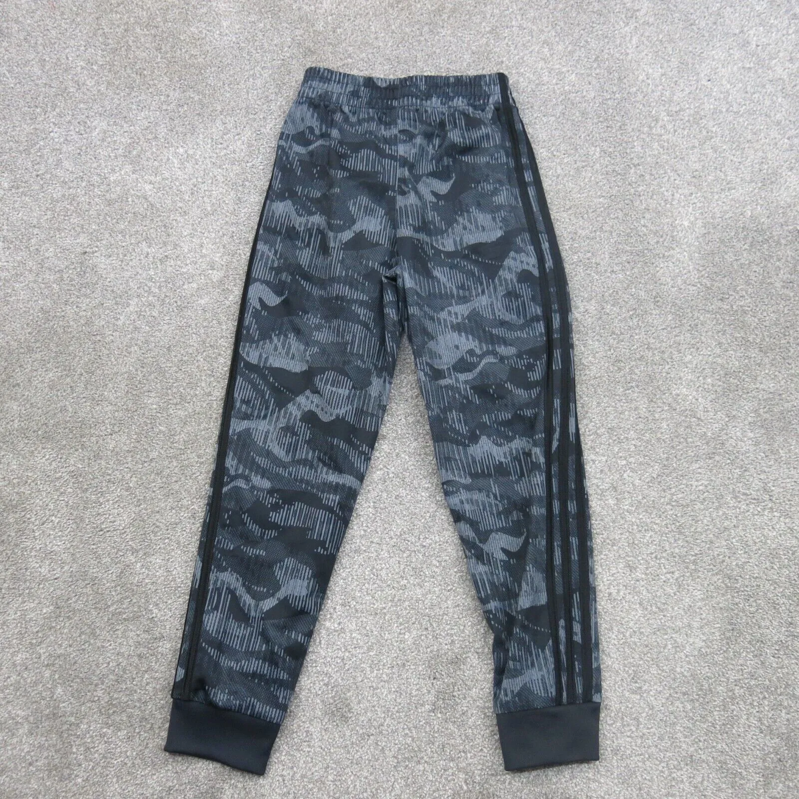 Adidas Jogger Pants Youth Boys Small S Black Gray Activewears Athletic Fit Pants