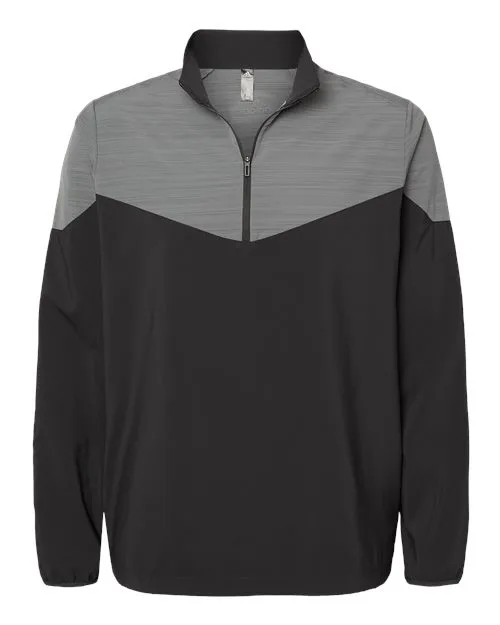 adidas Men's Heather Chevron Quarter-Zip Wind Pullover