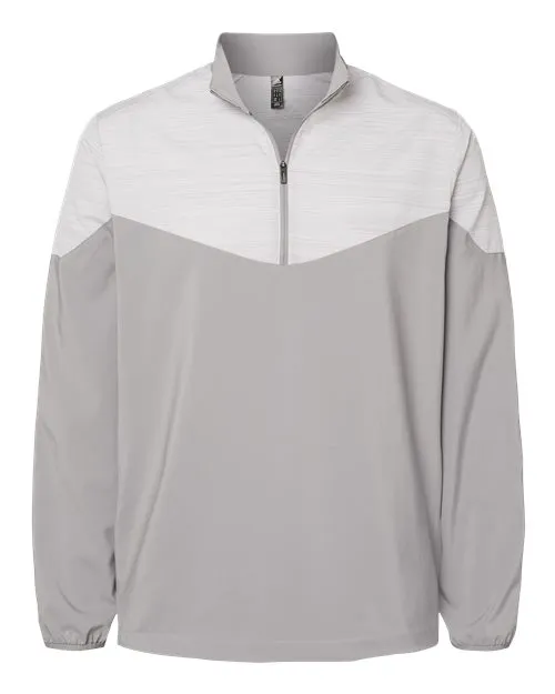 adidas Men's Heather Chevron Quarter-Zip Wind Pullover