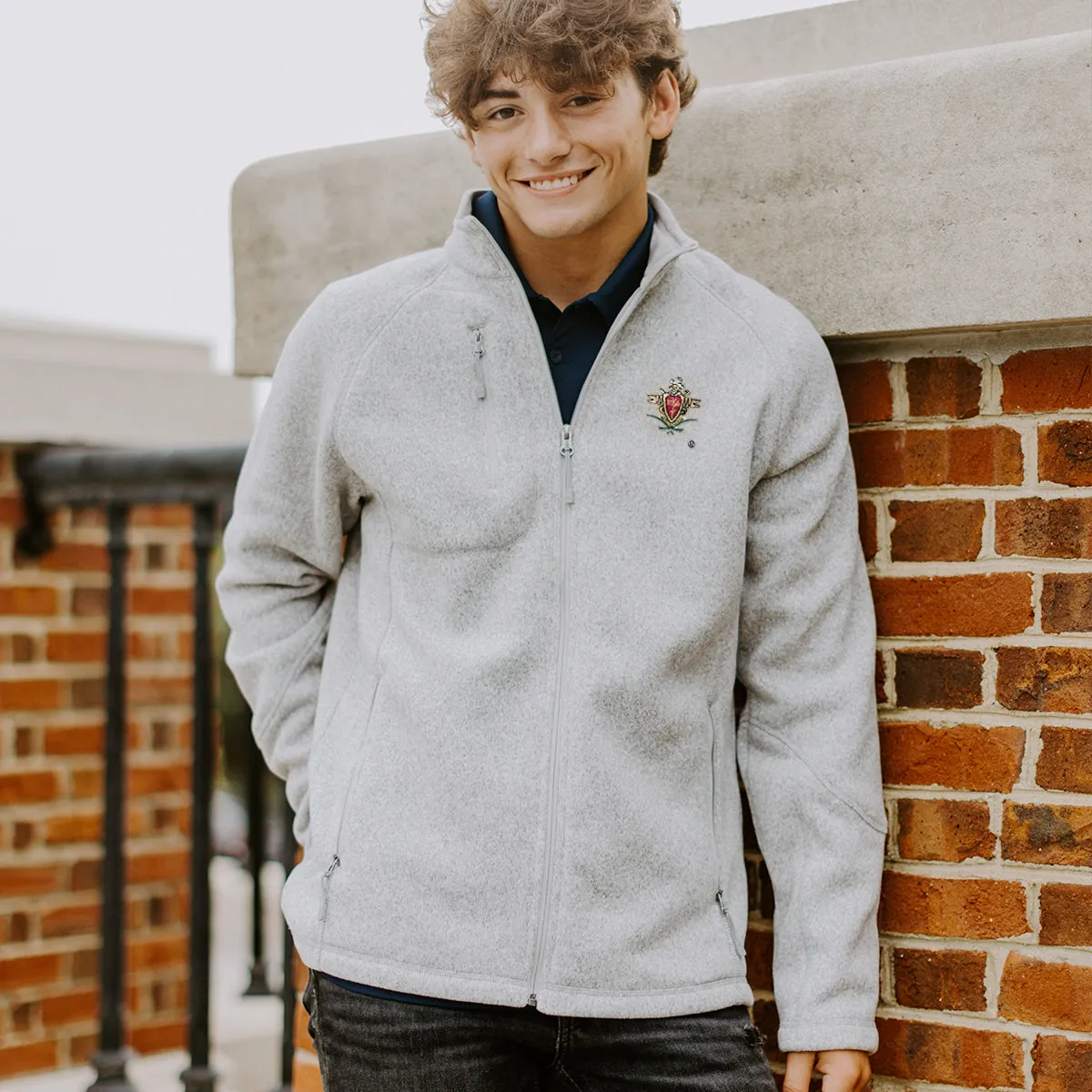 AGR Embroidered Crest Full Zip