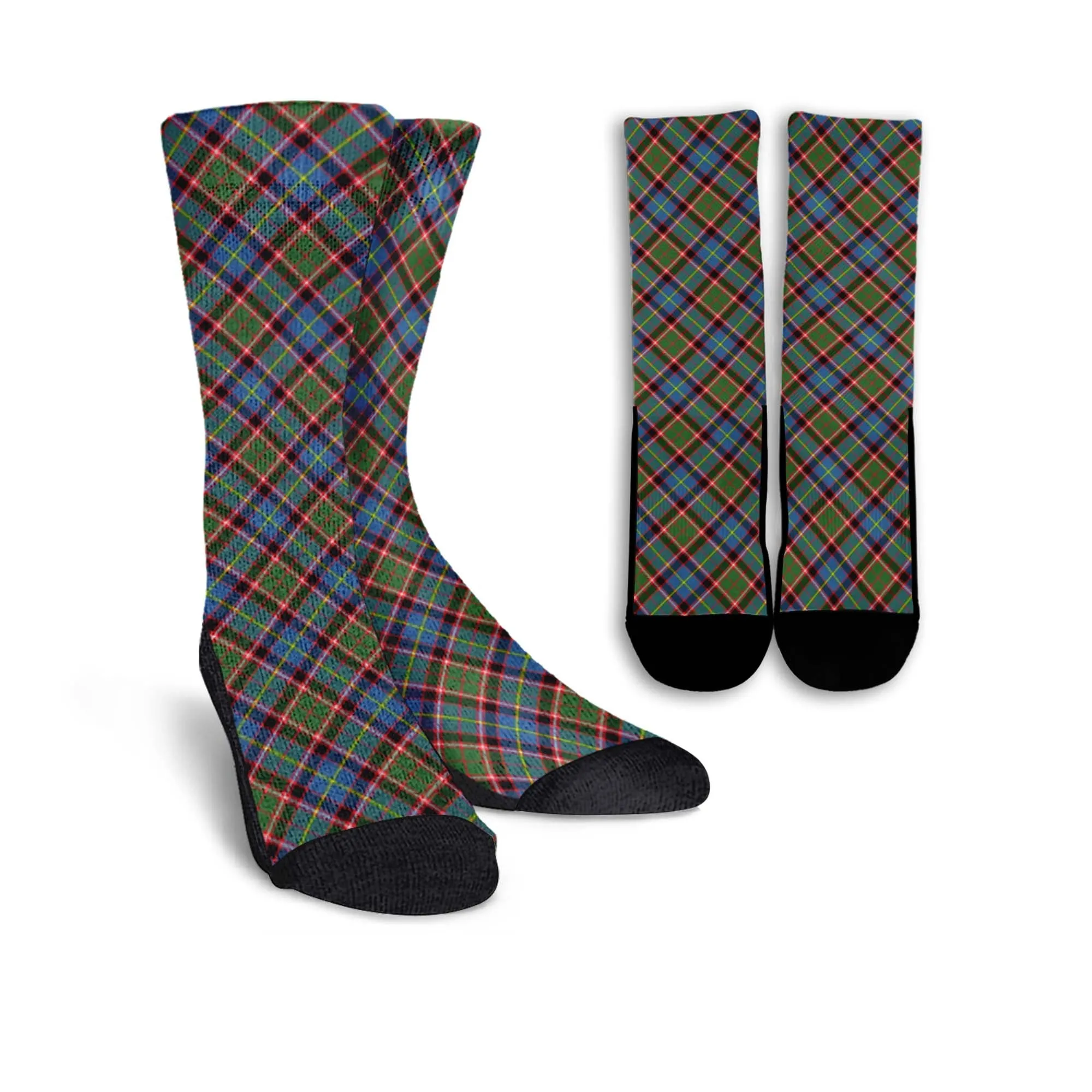 Aikenhead Tartan Crew Socks Cross Tartan Style