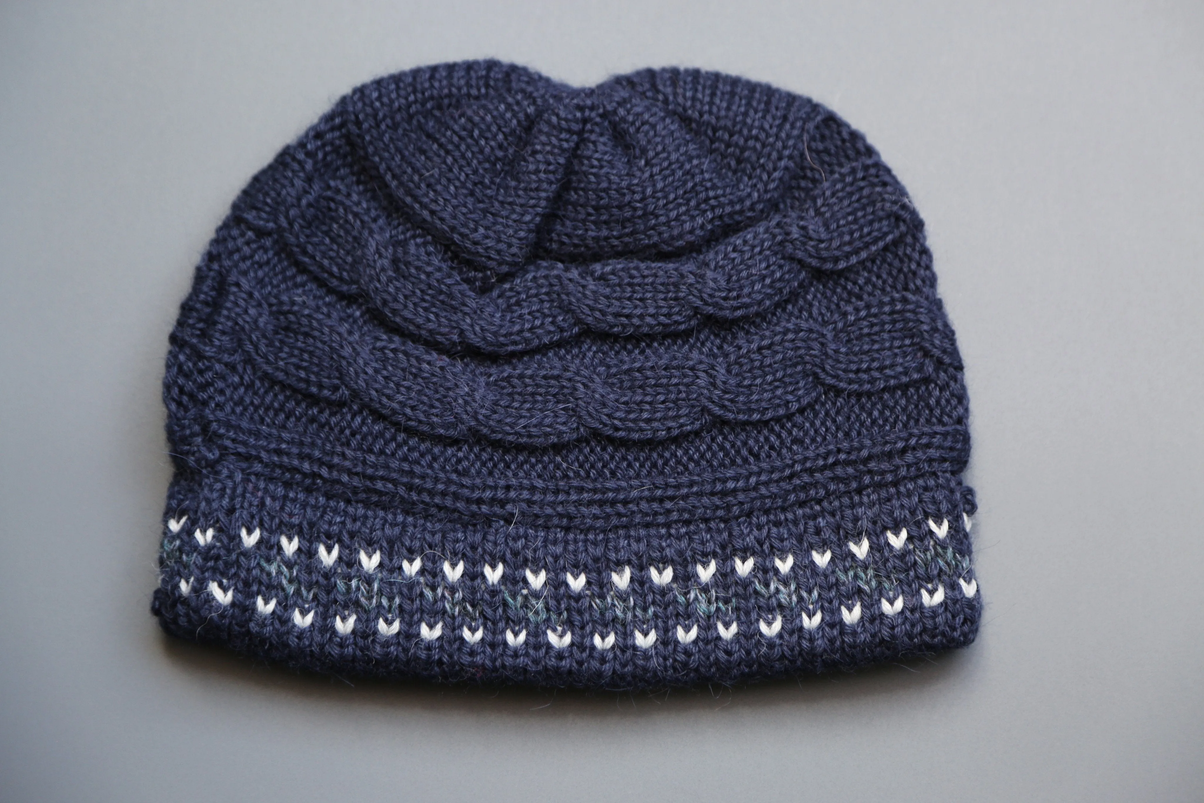 Alpaca Beanie - Chain Blue