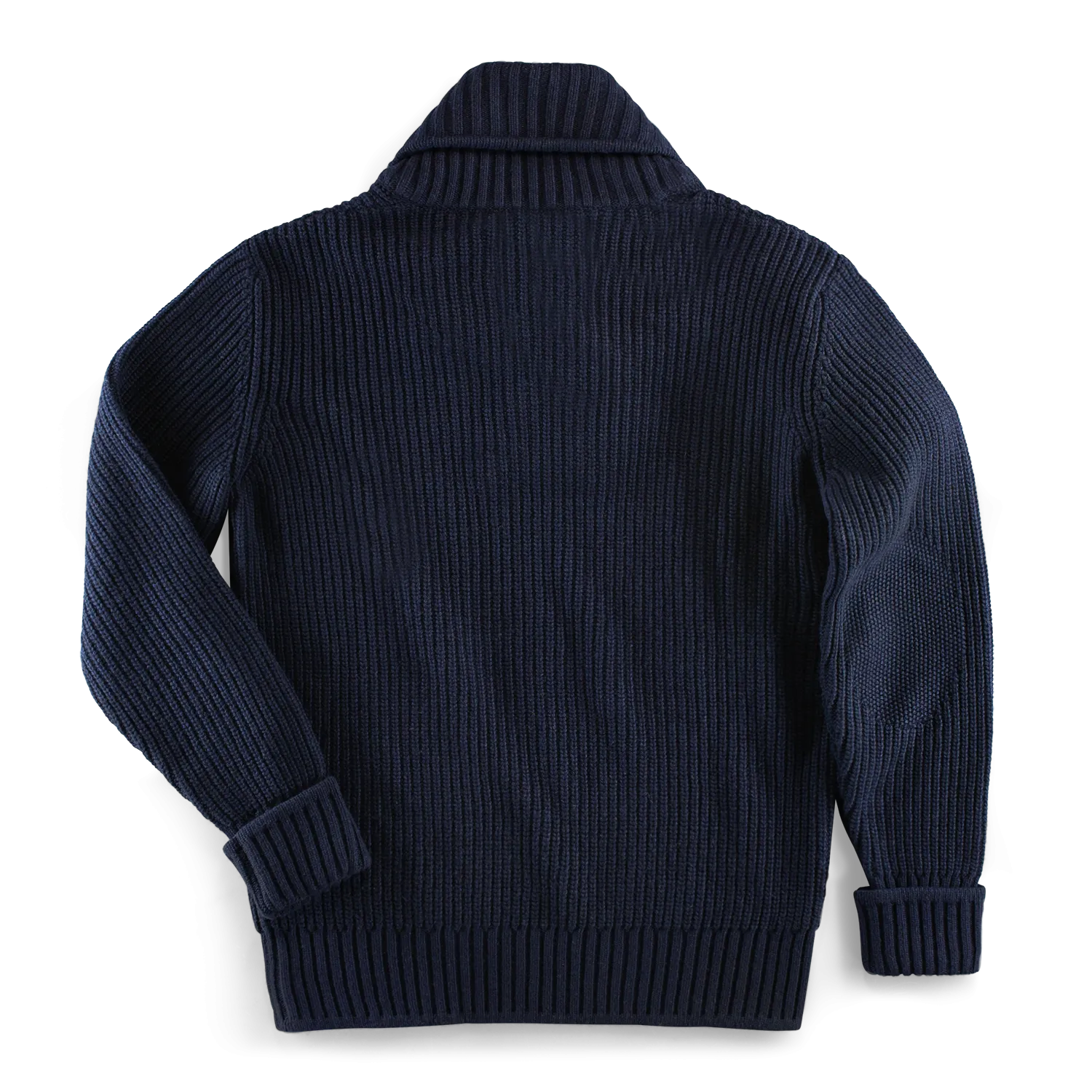 &SONS Port Shawl Collar Jumper Navy