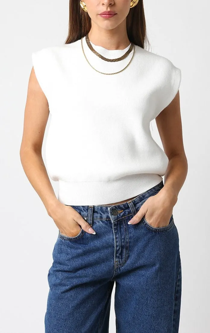 Andie Sleeveless Sweater Top