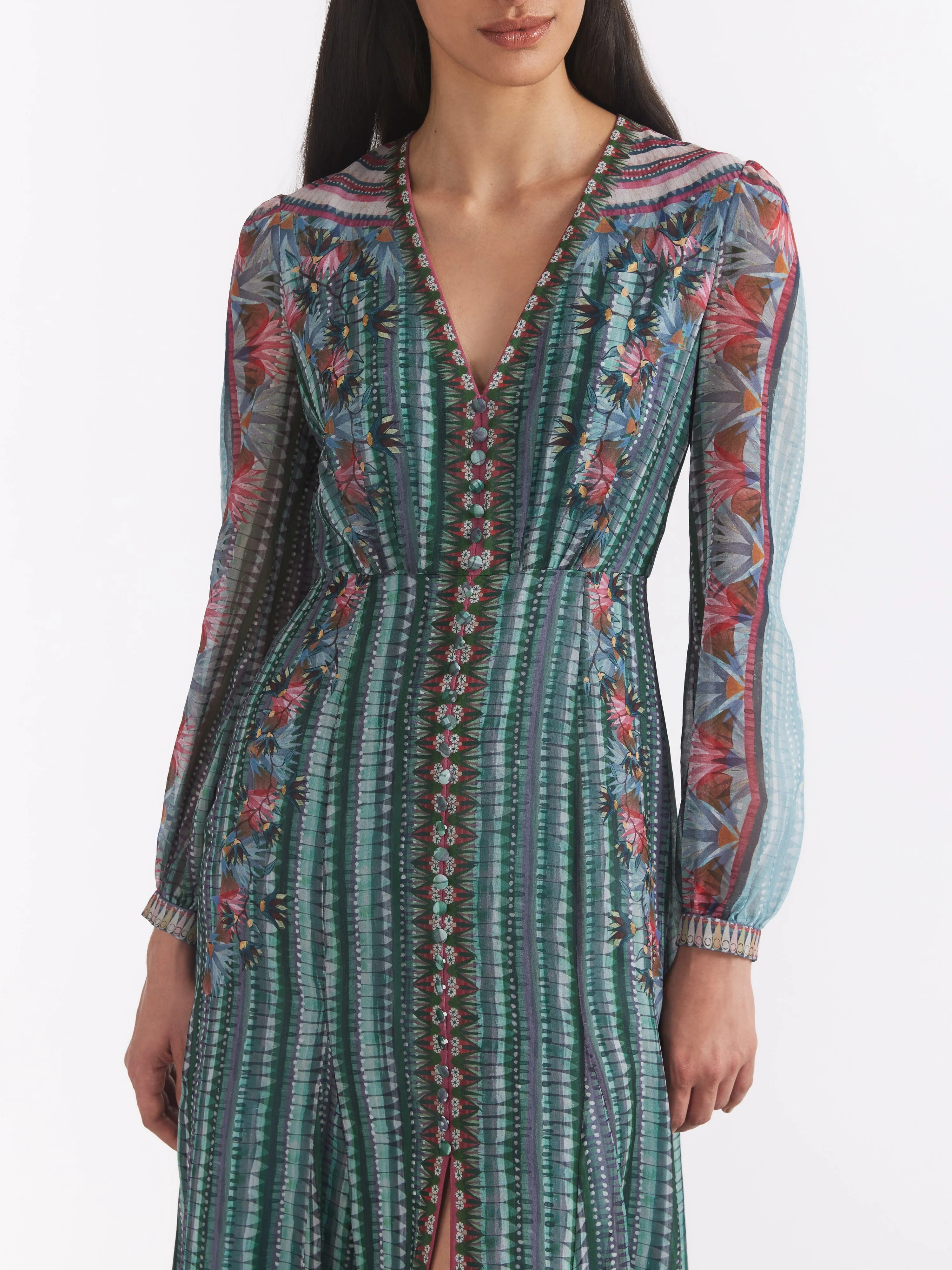 Annabel B Dress in Lotus Border