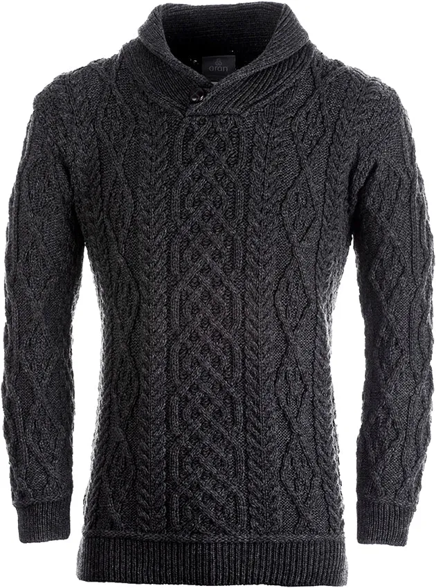 Aran Shawl Collar Sweater