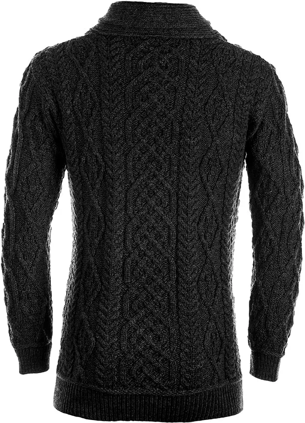 Aran Shawl Collar Sweater