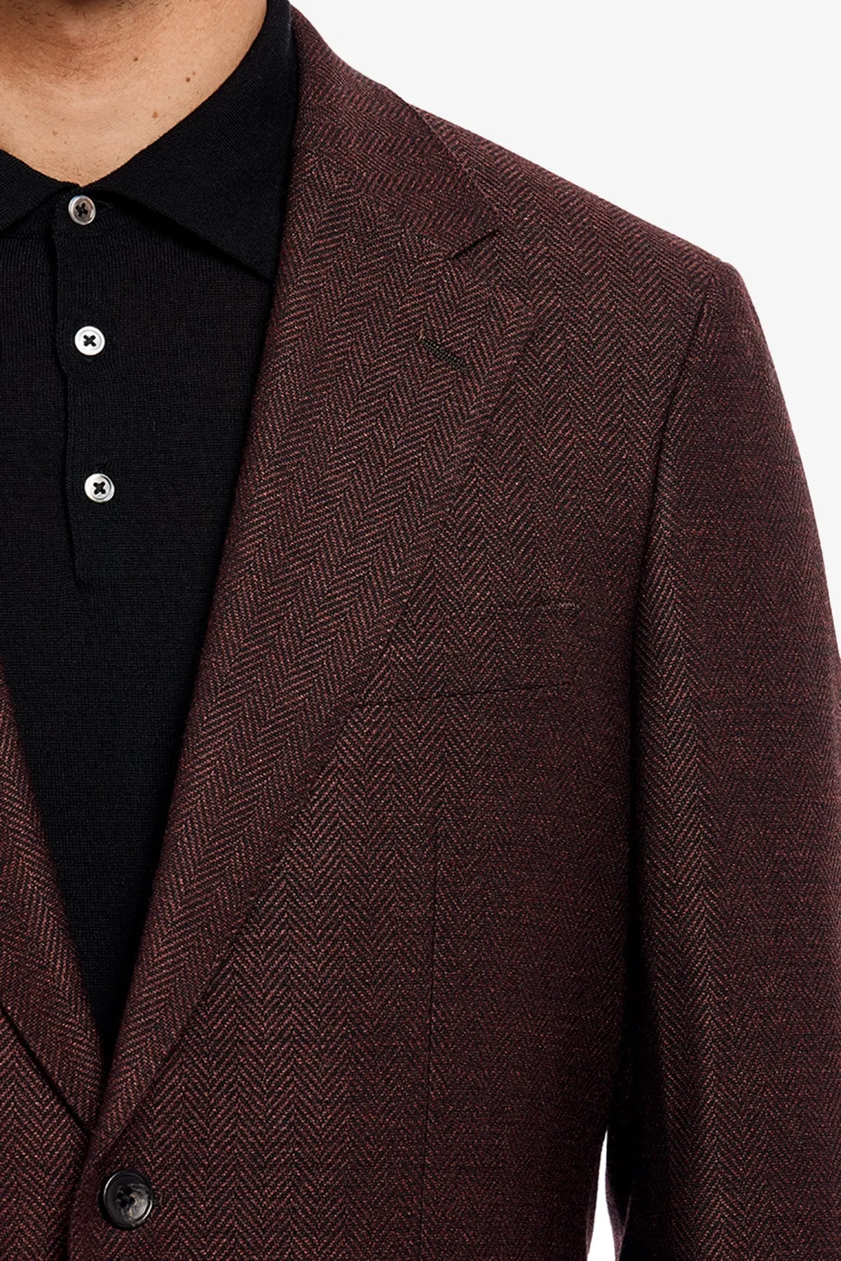 Archer - Maroon herringbone