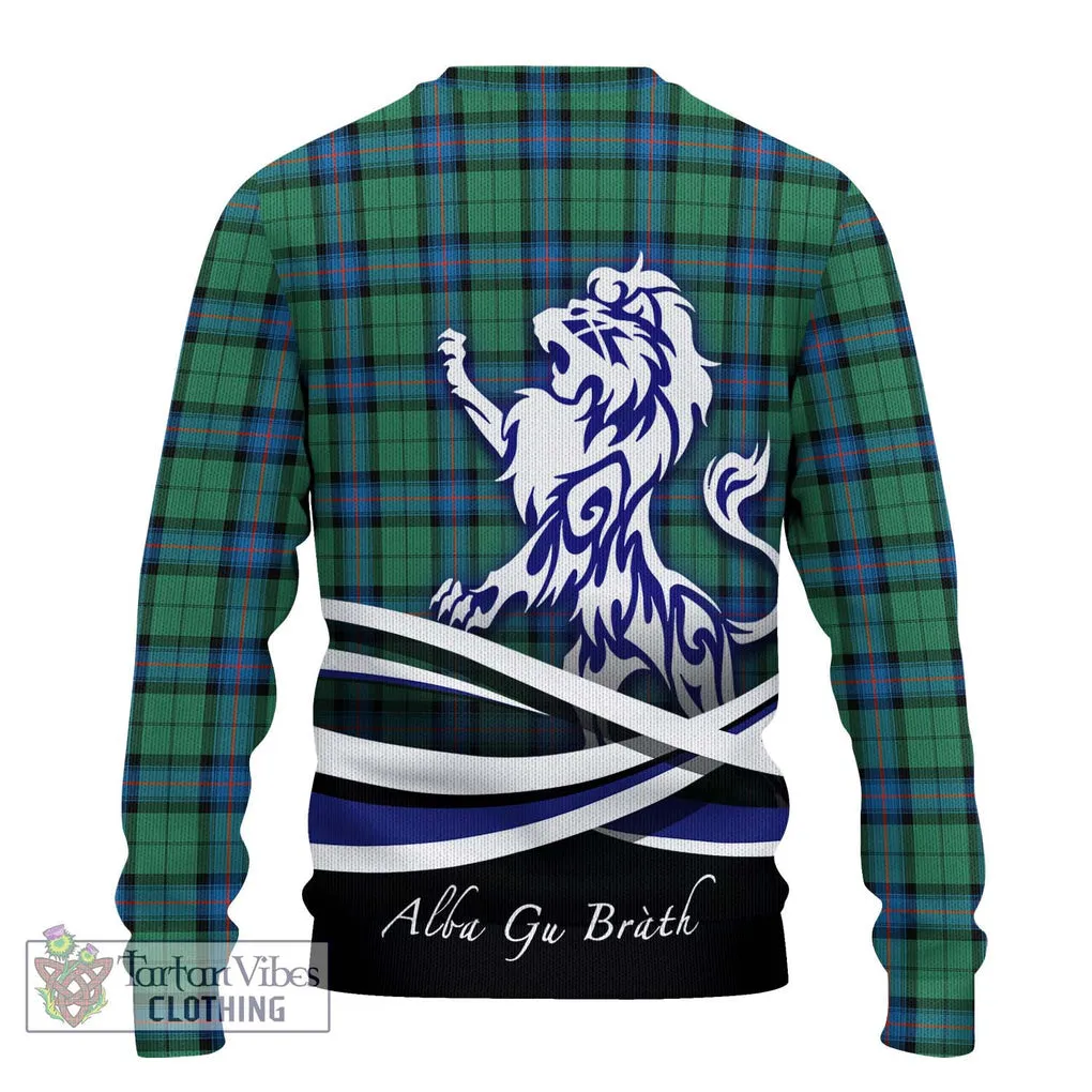 Armstrong Ancient Tartan Ugly Sweater with Alba Gu Brath Regal Lion Emblem