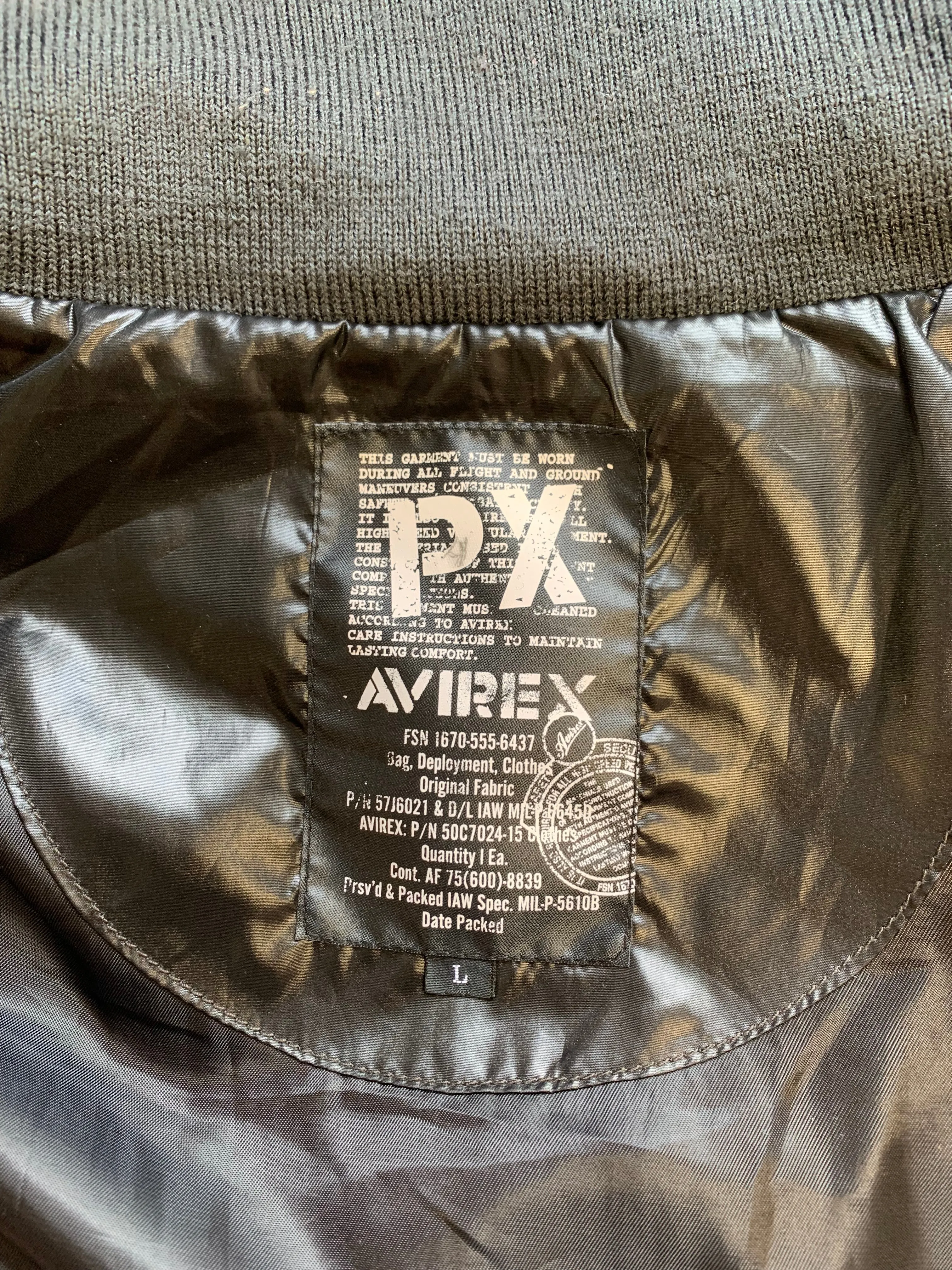 Avirex black puffer coat