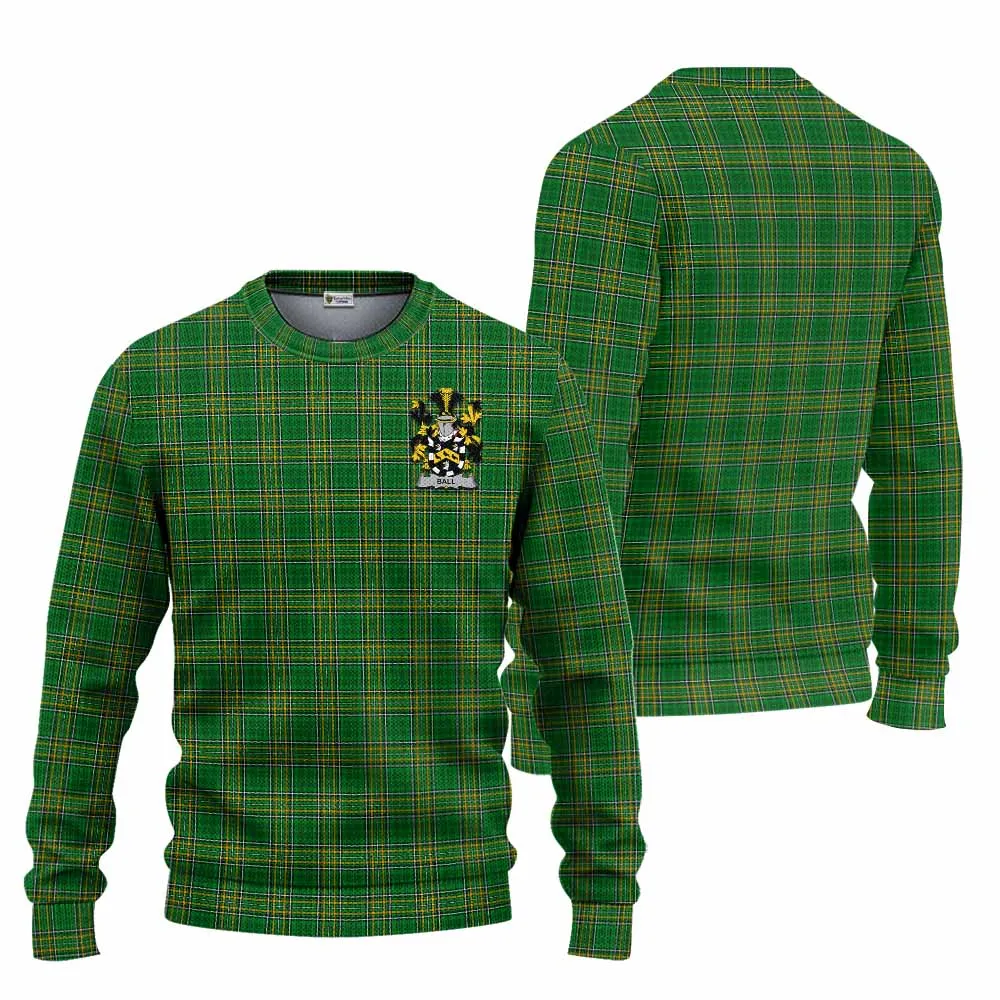 Ball Irish Clan Tartan Knitted Sweater with Coat of Arms