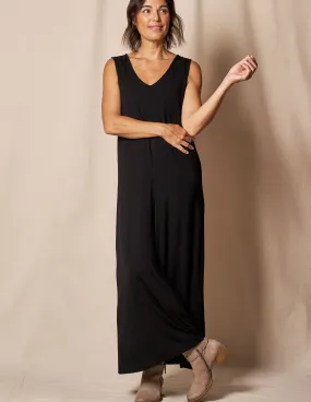 Bamboo A-Line Tank Dress - Black