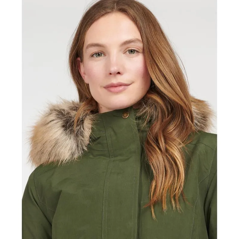 Barbour Hebden Ladies Waterproof Jacket - Olive/Classic