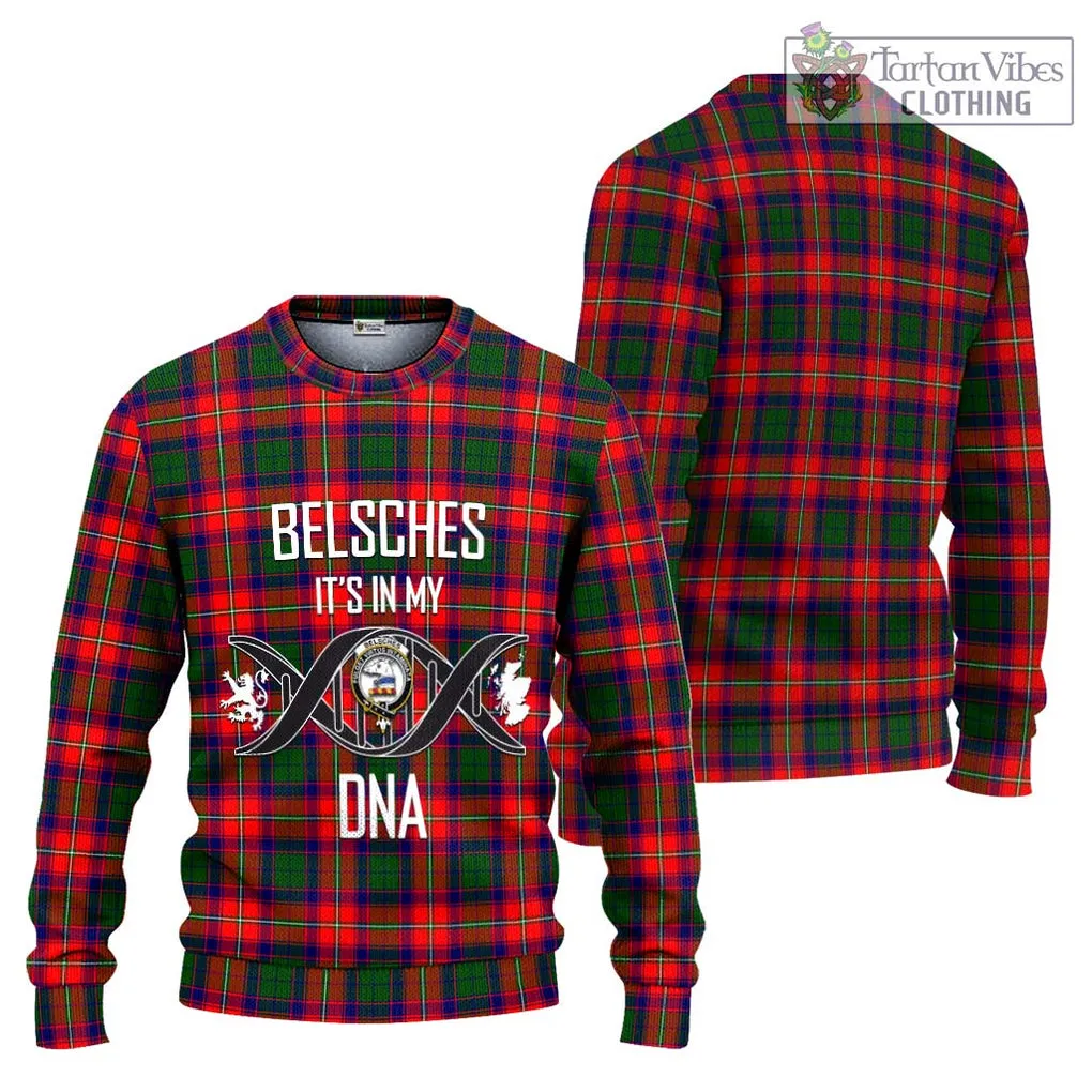 Belsches Tartan Ugly Sweater with Family Crest DNA In Me Style