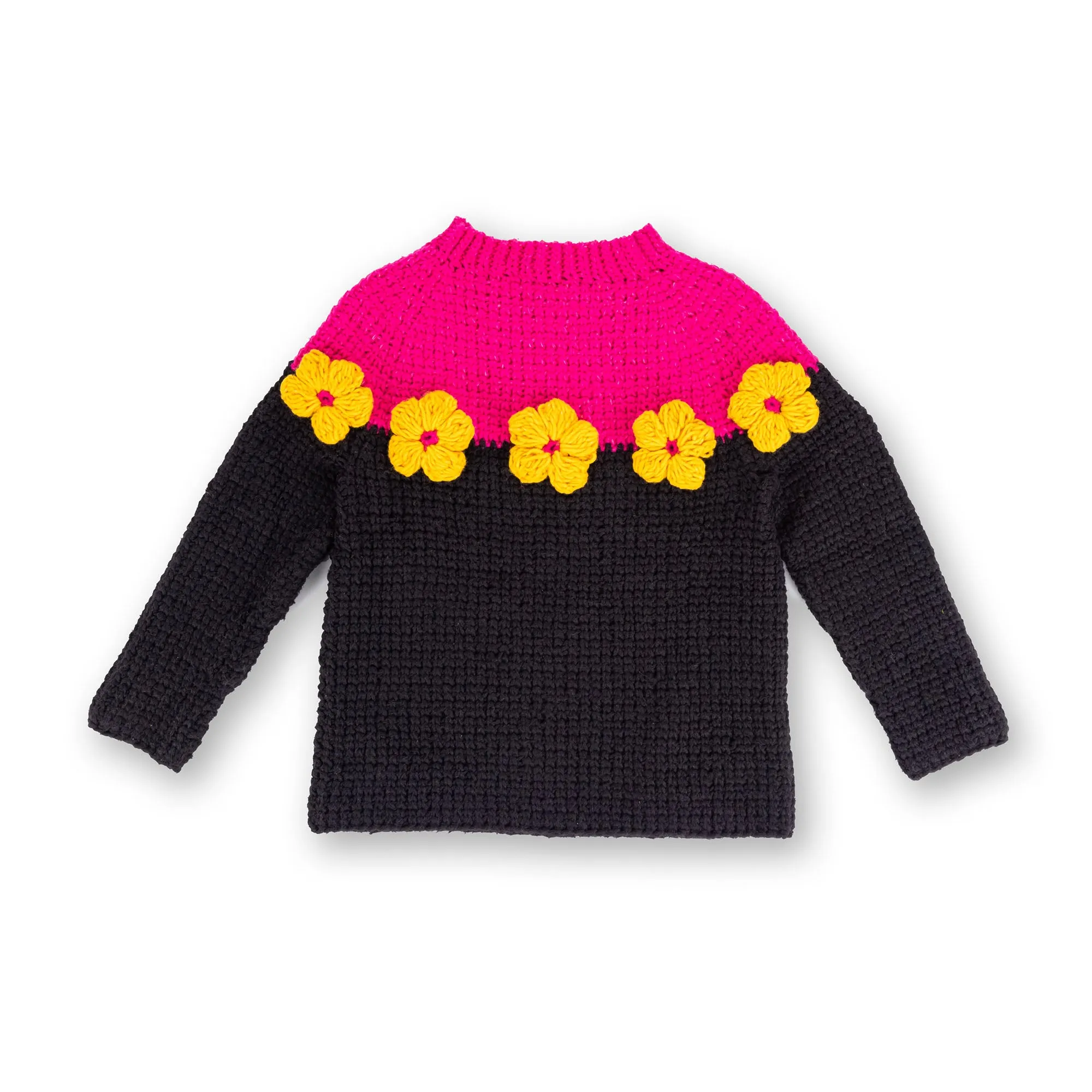 Bernat Crochet Daisy Ring Sweater