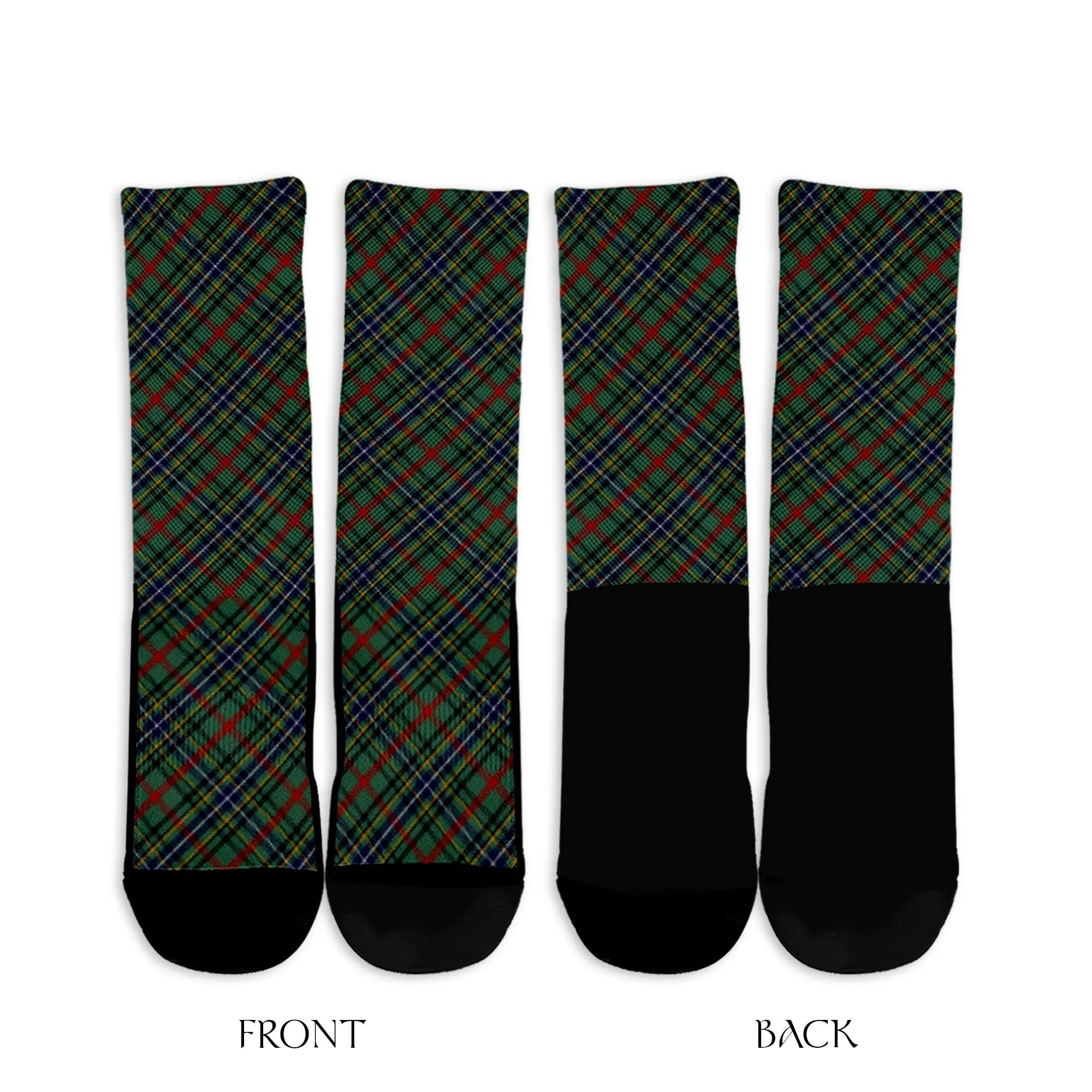 Bisset Tartan Crew Socks Cross Tartan Style