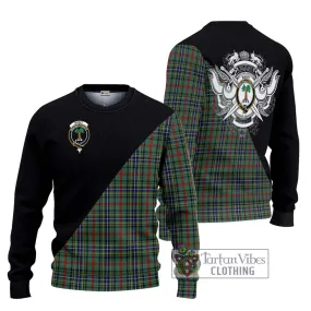 Bisset Tartan Ugly Sweater with Family Crest and Military Logo Style