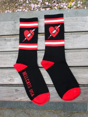 Black Heart & Dagger Socks