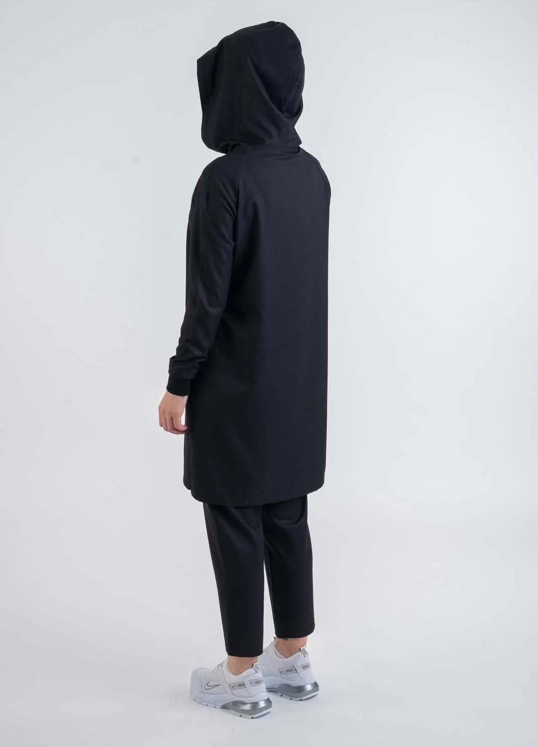 Black HOODED Sport Suit-Hijab Fashion Casual