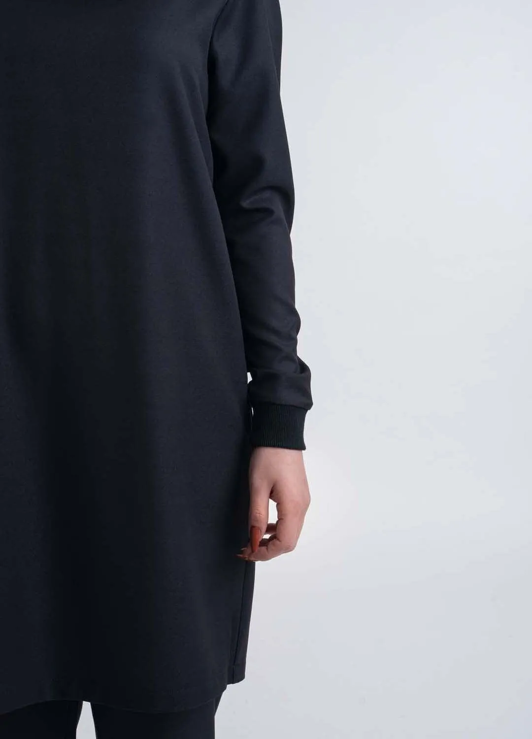 Black HOODED Sport Suit-Hijab Fashion Casual