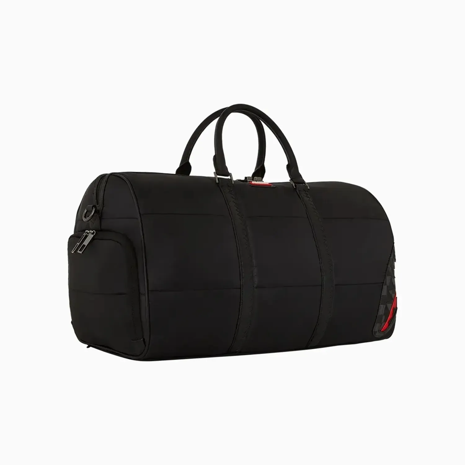 Black Puffer Check Duffle