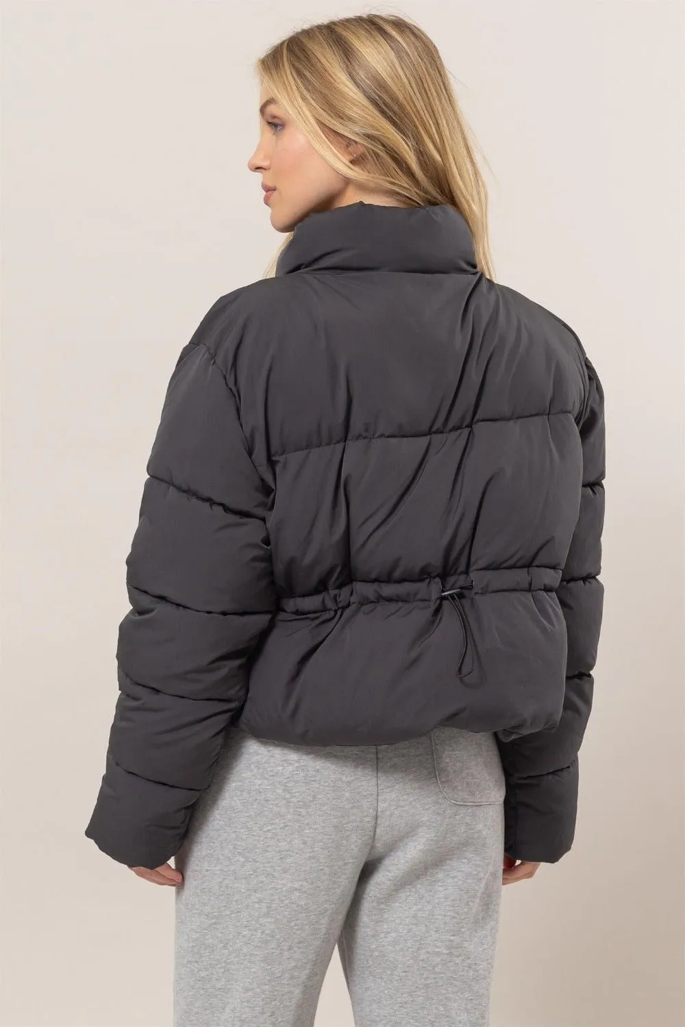 Black Quilted Puffer Jacket