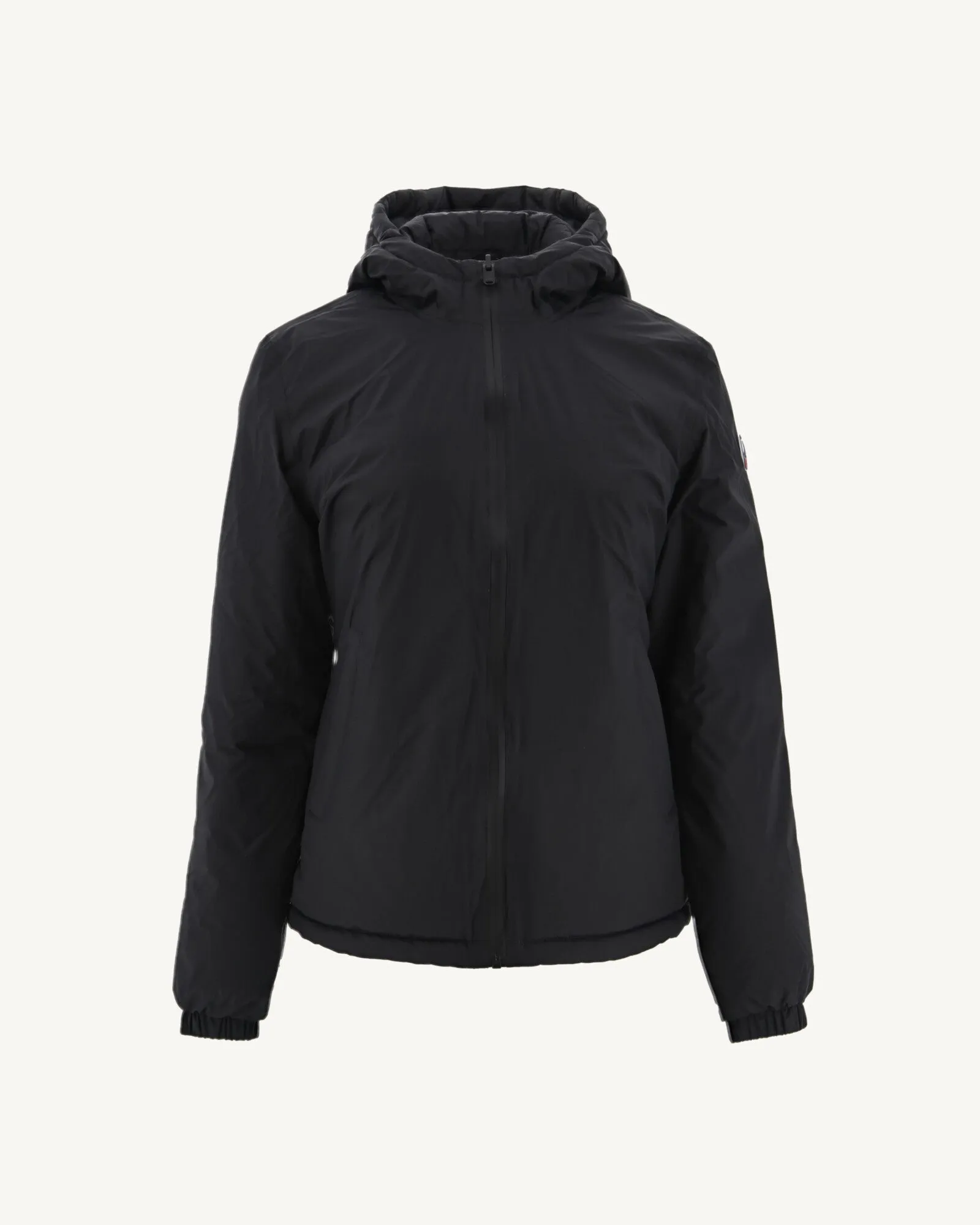 Black Vienne reversible hooded puffer jacket