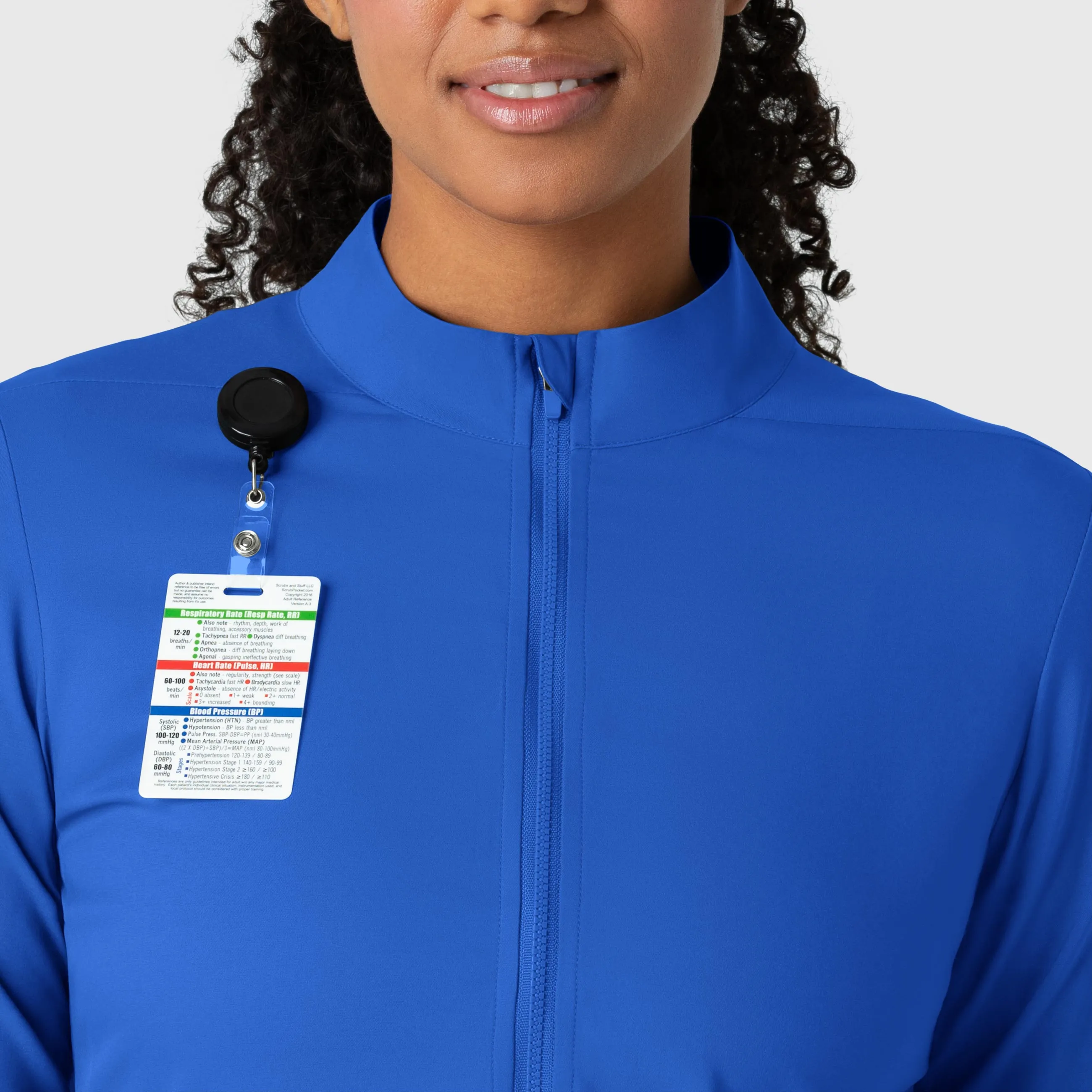 Boundless Women's Warm Up Scrub Jacket - Royal