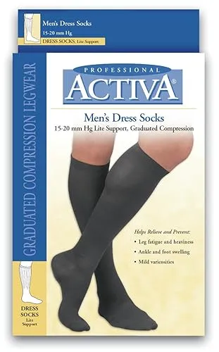 Bsn Medical Activa Mens Dress Socks Socks Mens Dress 8-15 Kneehigh Ct Navy Lrg 1/Pr