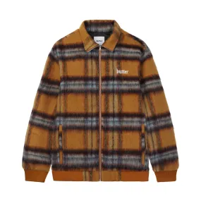 Butter Hairy Plaid Jacket Brown