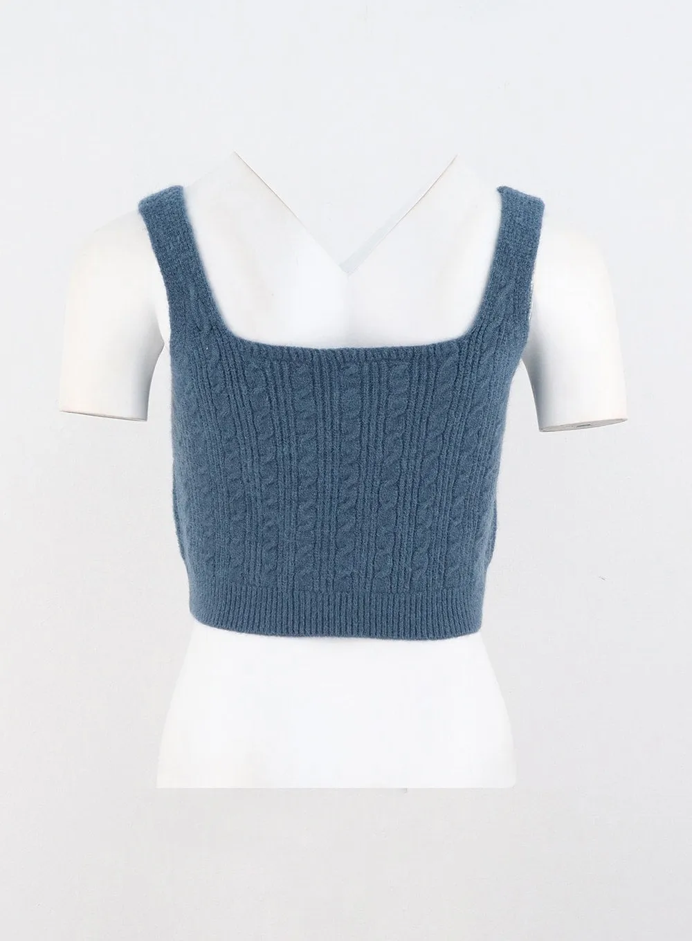 Cable-Knit Crop Vest OG328