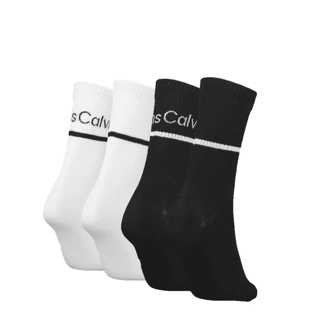 Calvin Klein® Jeans Women's Cotton 4 Pair Pack Gift Tin - Black White Stripe Combo