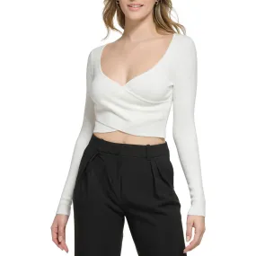 Calvin Klein Womens Slim Fit Crop Pullover Sweater