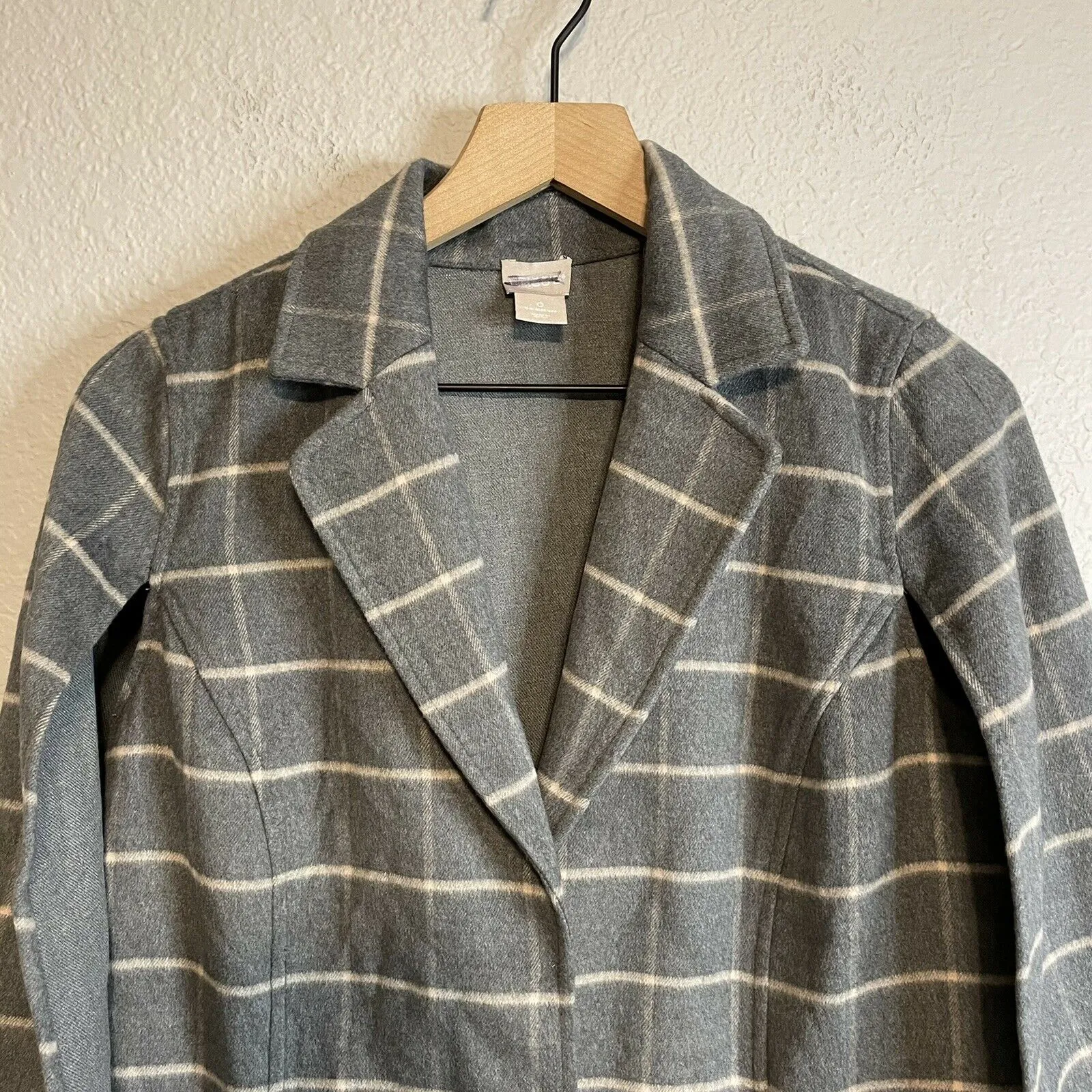 Cape Windowpane Plaid Poncho Jacket