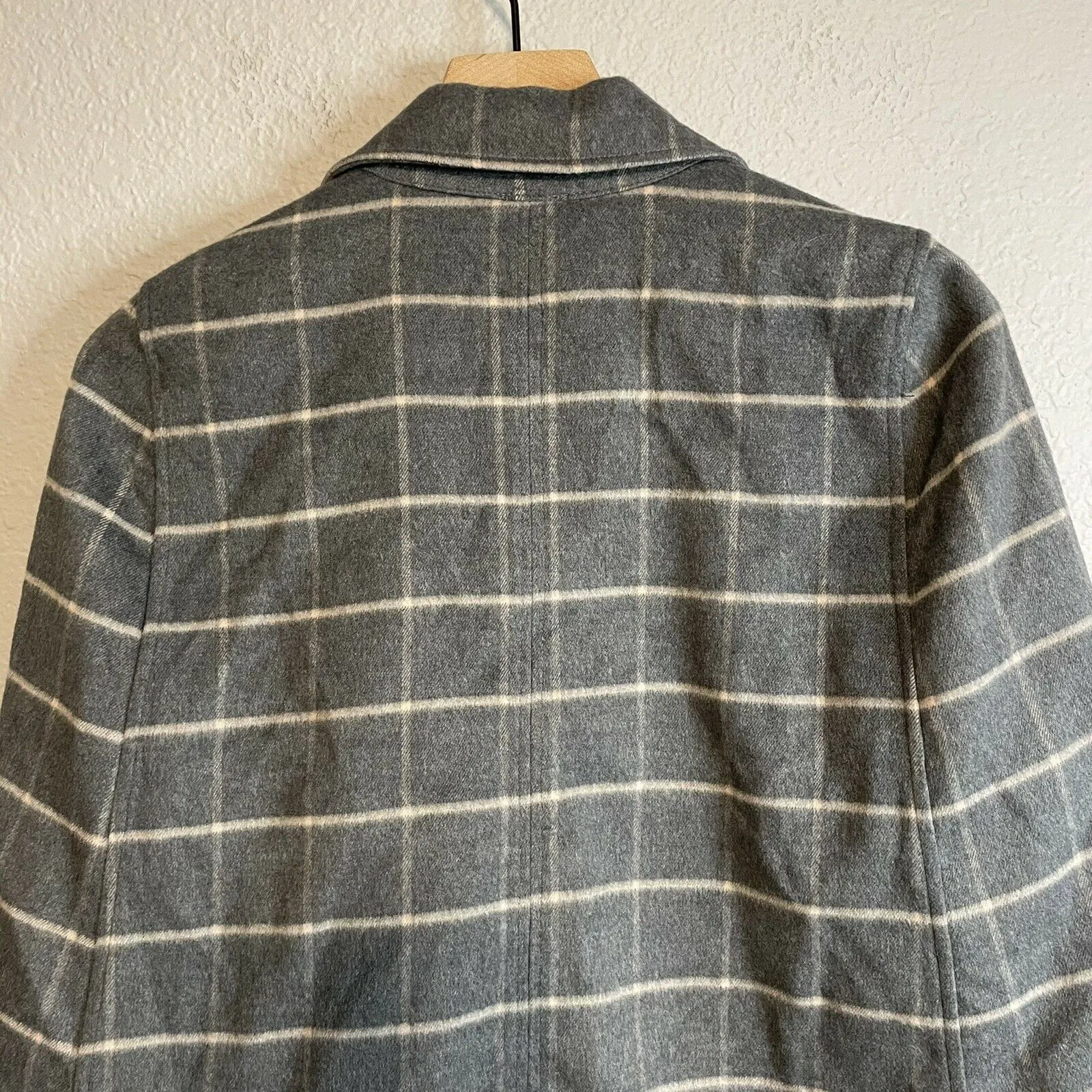 Cape Windowpane Plaid Poncho Jacket