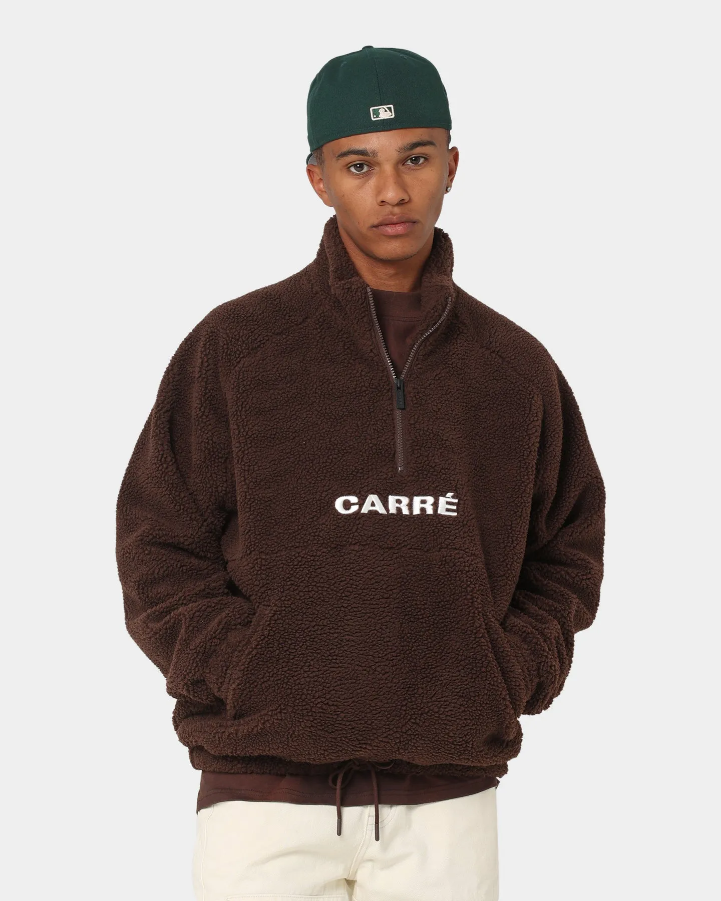 Carré Motion Fleece 3/4 zip Jacket Dark Brown