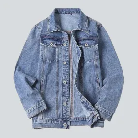 Casual regular men's denim jacket