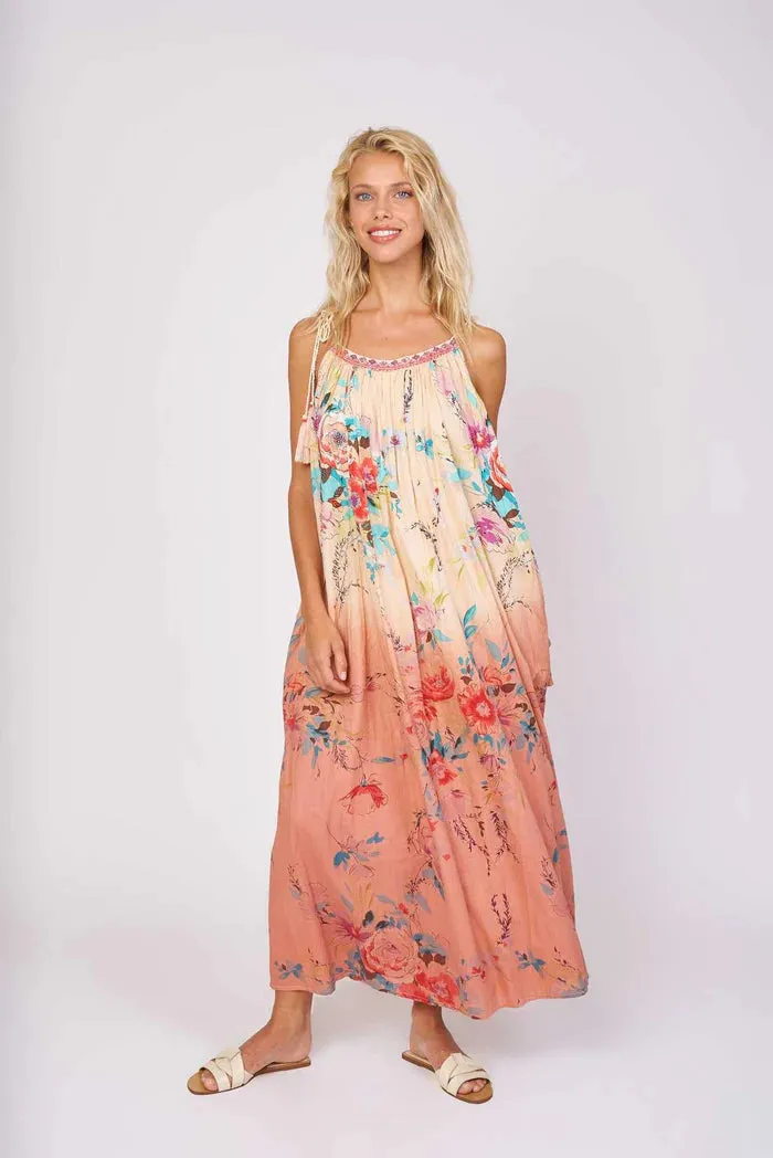 Chatelaine Cotton Maxi  - Peach