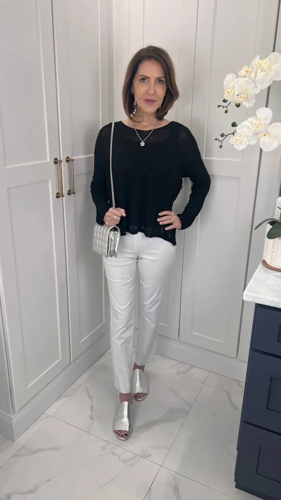 Cheryl LS Ribbed Linen Blend Sweater (BLS231)