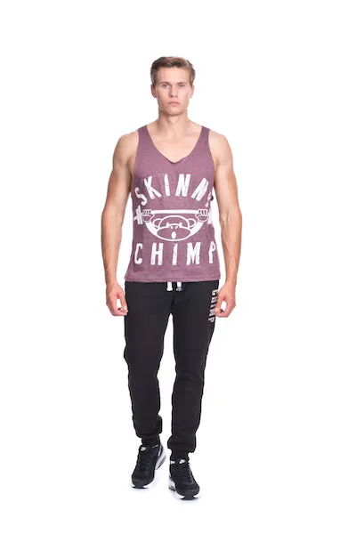 Classic Raw Cut Unisex Gym Vest-Burgundy