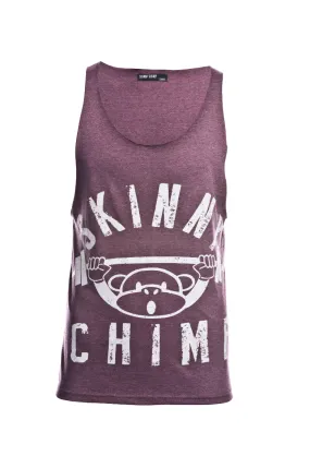 Classic Raw Cut Unisex Gym Vest-Burgundy