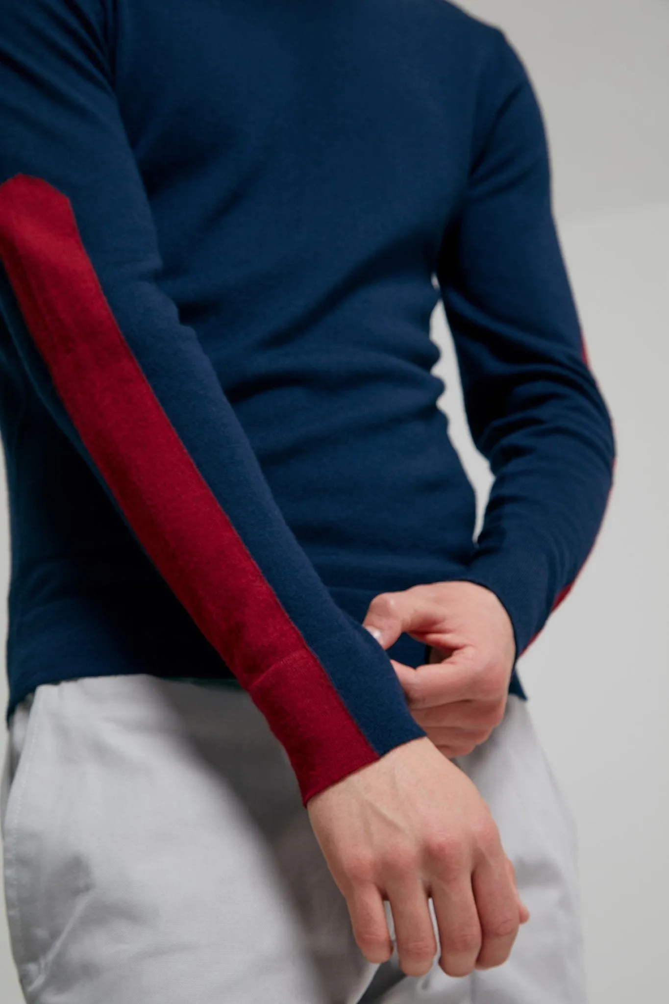 Colour Block Merino Wool Sweater