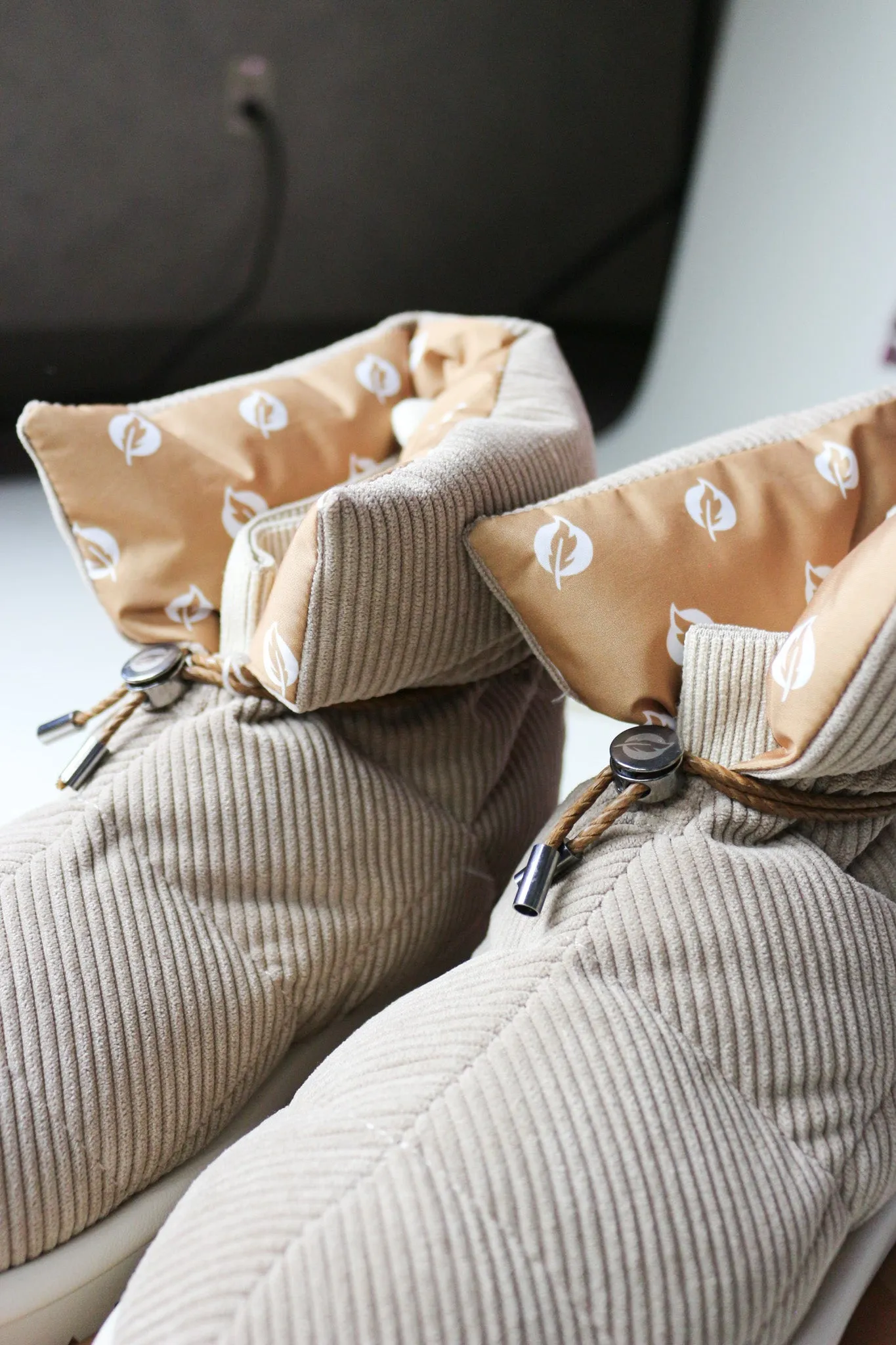 Cord Sand Beige Pillow Boot