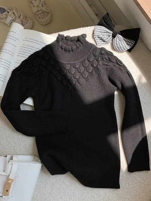 Cuddled Up Black Pineapple Sweater