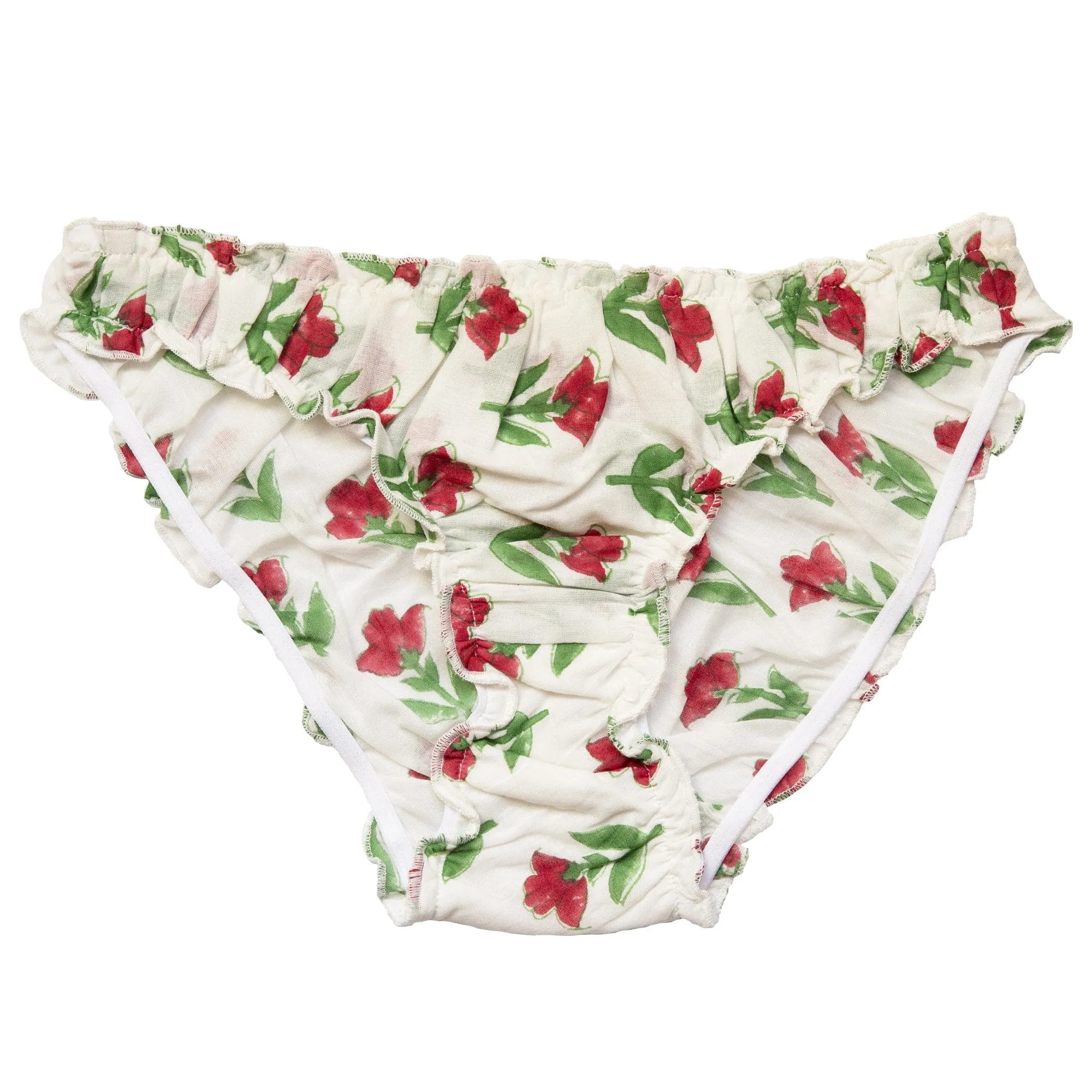 Culotte Simone fleurs rouges