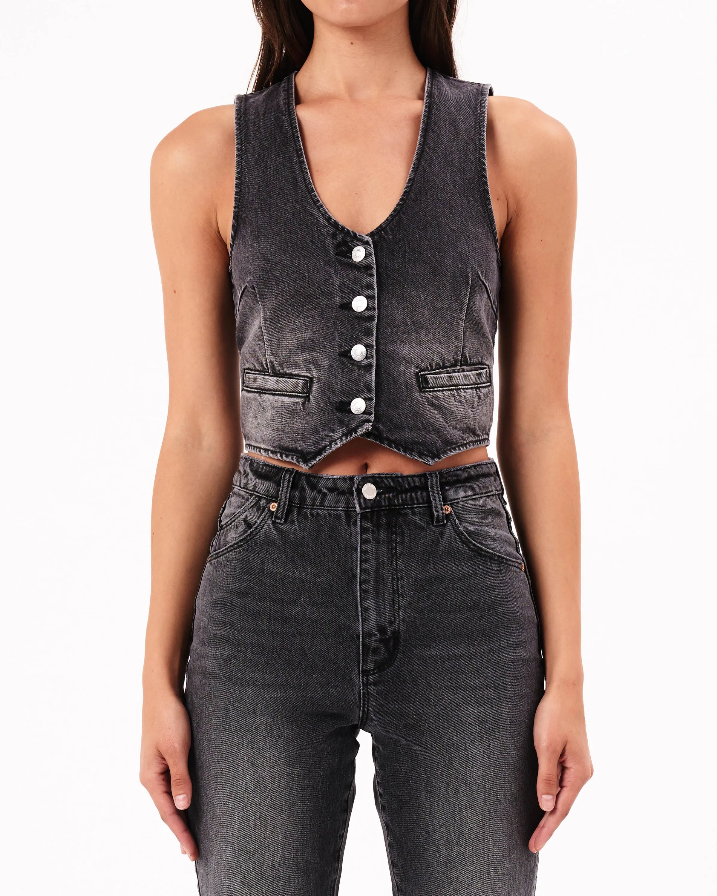 Dallas Vest Worn Black